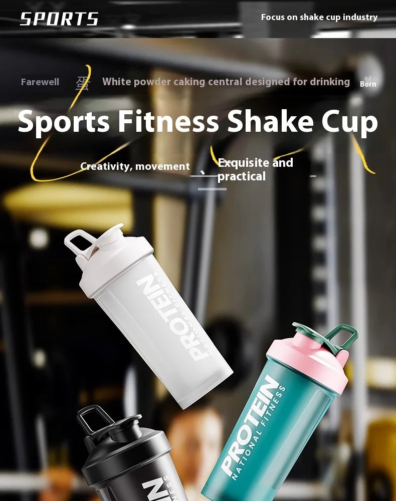 Protein Shaker Bottle - Leak-Proof Gym Fitness Mixer Cup 400-600ml for Shakes & Supplements