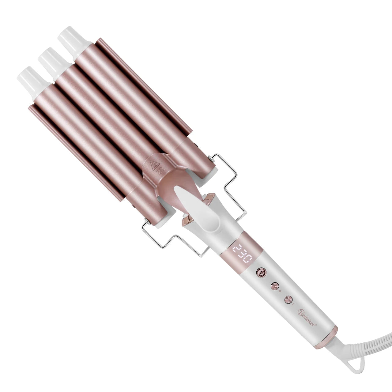 Triple Barrel Hair Curling Iron - Ceramic Waver for Versatile Curls & Waves