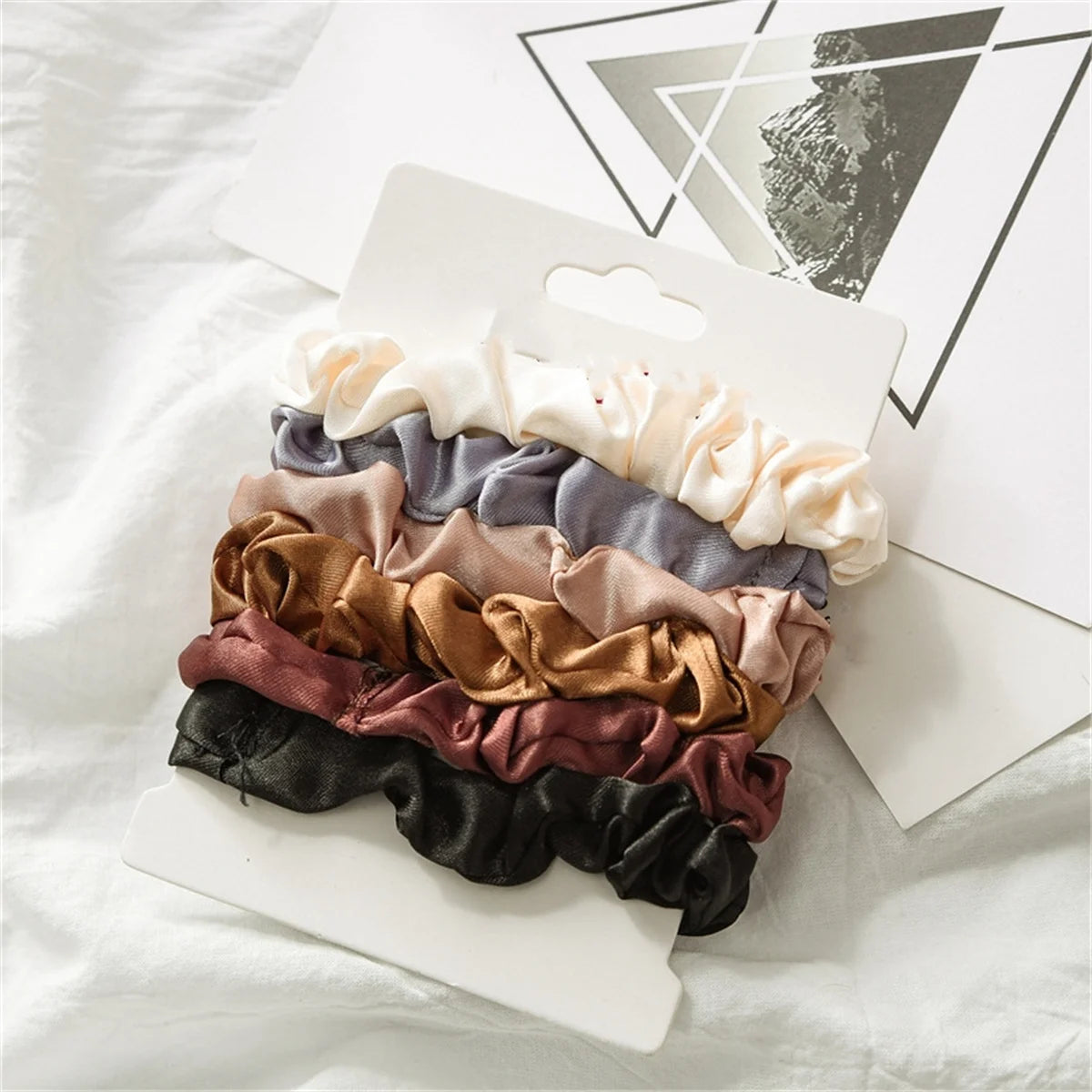 6-Piece Satin Hair Scrunchies - Softer Than Silk Ponytail Holders for Women & Girls