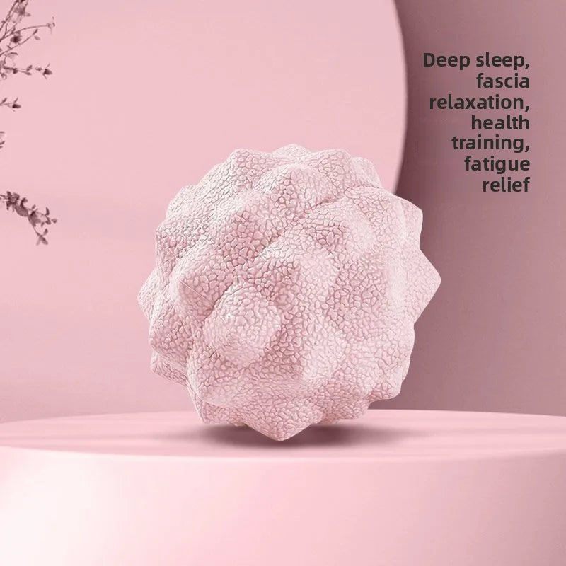 Textured Massage Ball by Cedar & Moore, pink dual-therapy ball for muscle relief and myofascial release