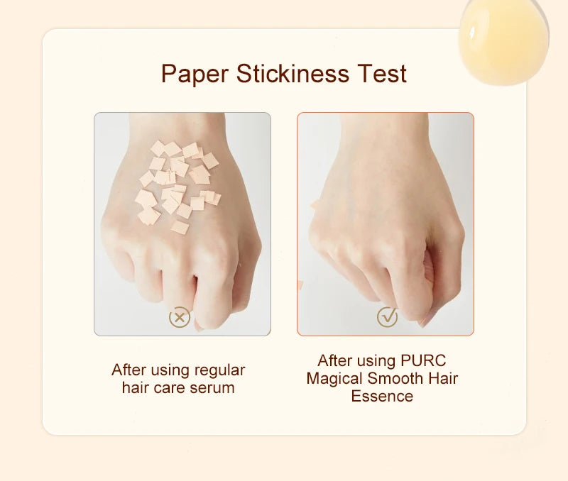 PURC Magic Instant Smooth Hair Serum - Nourishing Repair Leave-In Oil Anti-Frizz Treatment