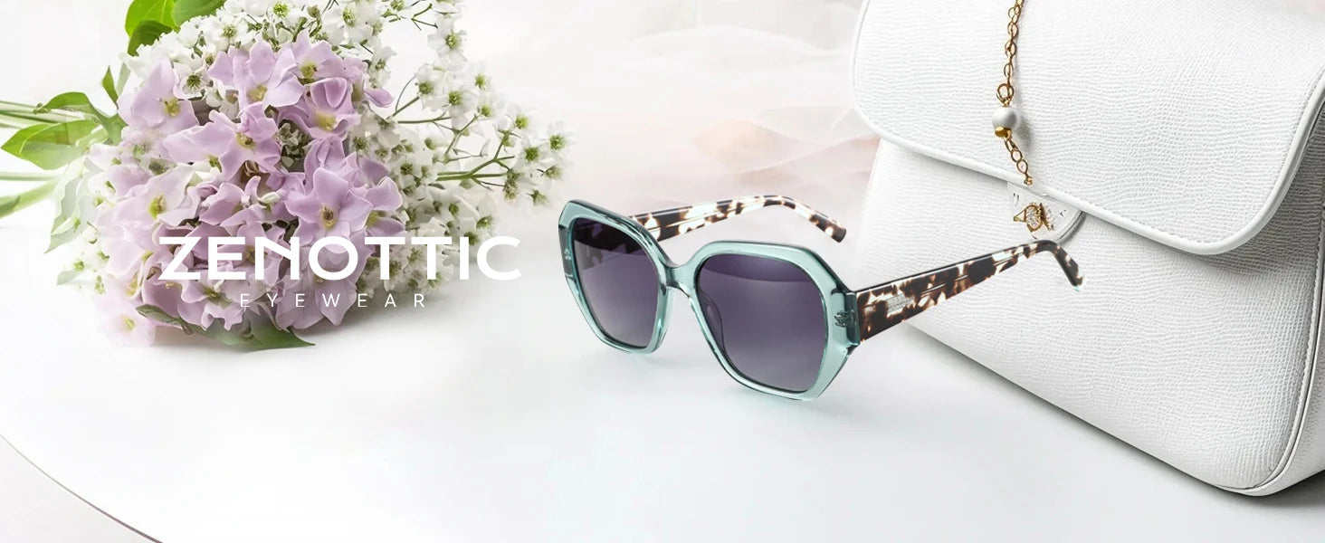 ZENOTTIC Trendy Designer Retro Hexagon Sunglasses UV400 Protection