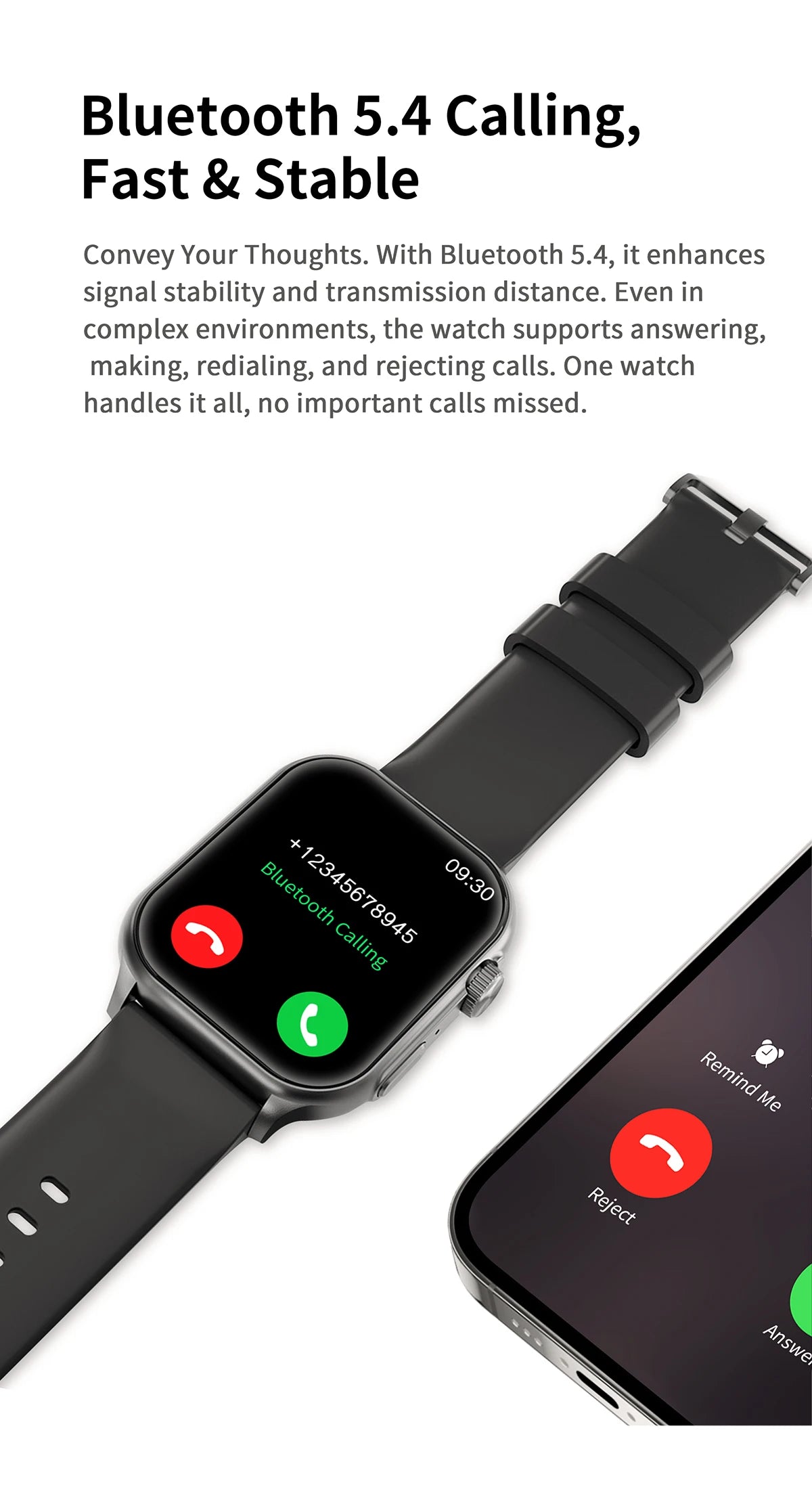 Lenovo Smart Watch Fit F101 - 1.96" AMOLED Display with Bluetooth Calling & Health Monitoring