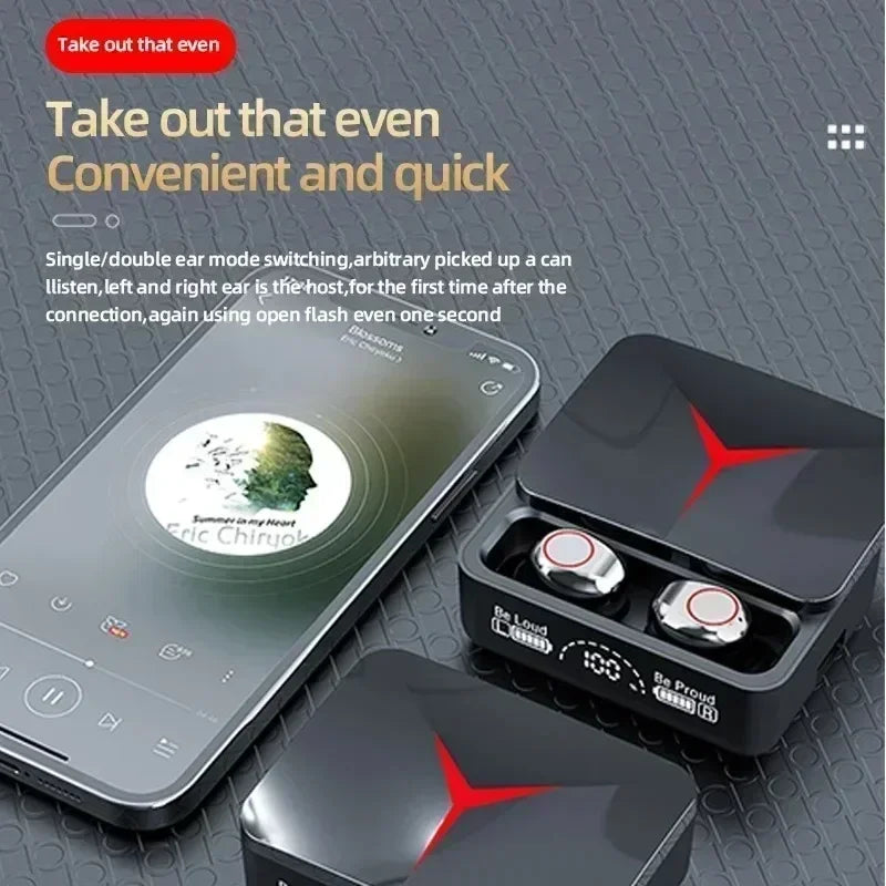 LS M90 TWS Sports Gaming Earbuds - Bluetooth with Touch Control, 12H Battery & Waterproof