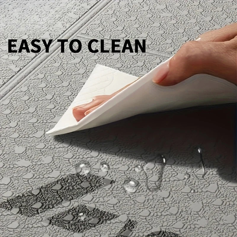 Foldable TPE Yoga Mat by Cedar & Moore, 61x183cm, easy-to-clean, non-slip travel mat
