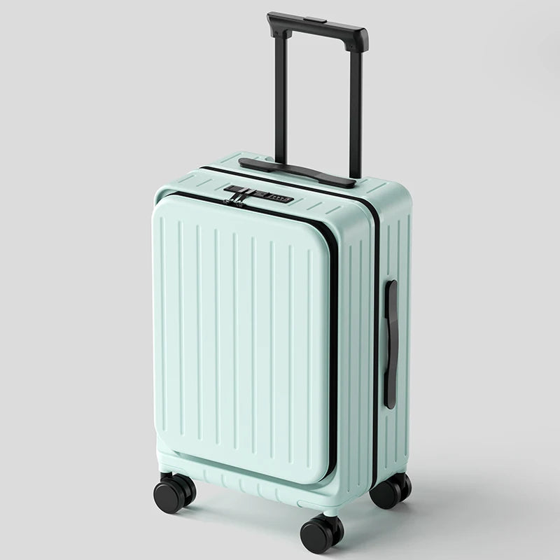Mint hard-shell suitcase with telescoping handle and 4 spinner wheels