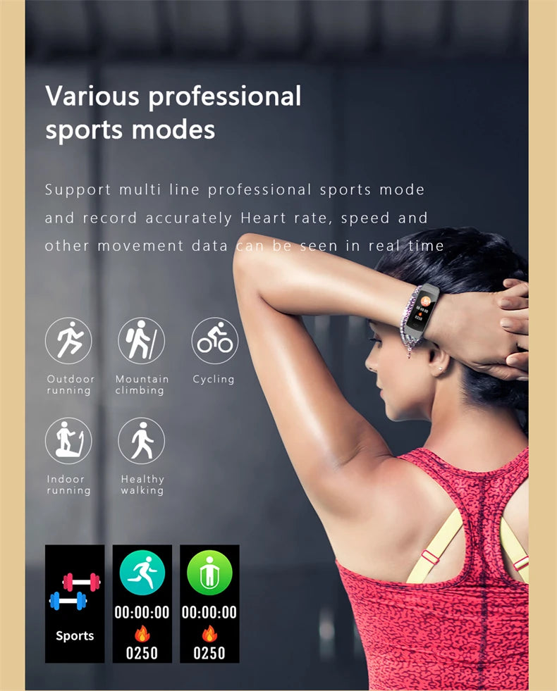 Black fitness smartwatch on wrist with dark screen for sports tracking