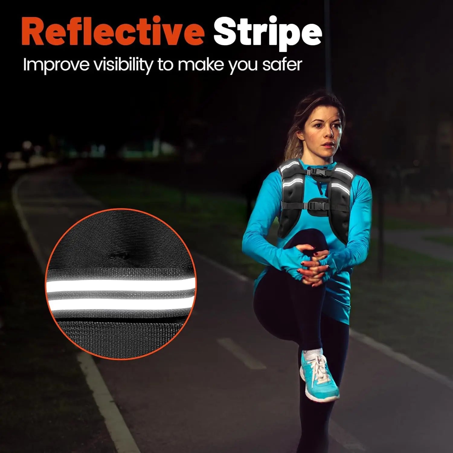 Reflective Weighted Vest for Strength Training & Running