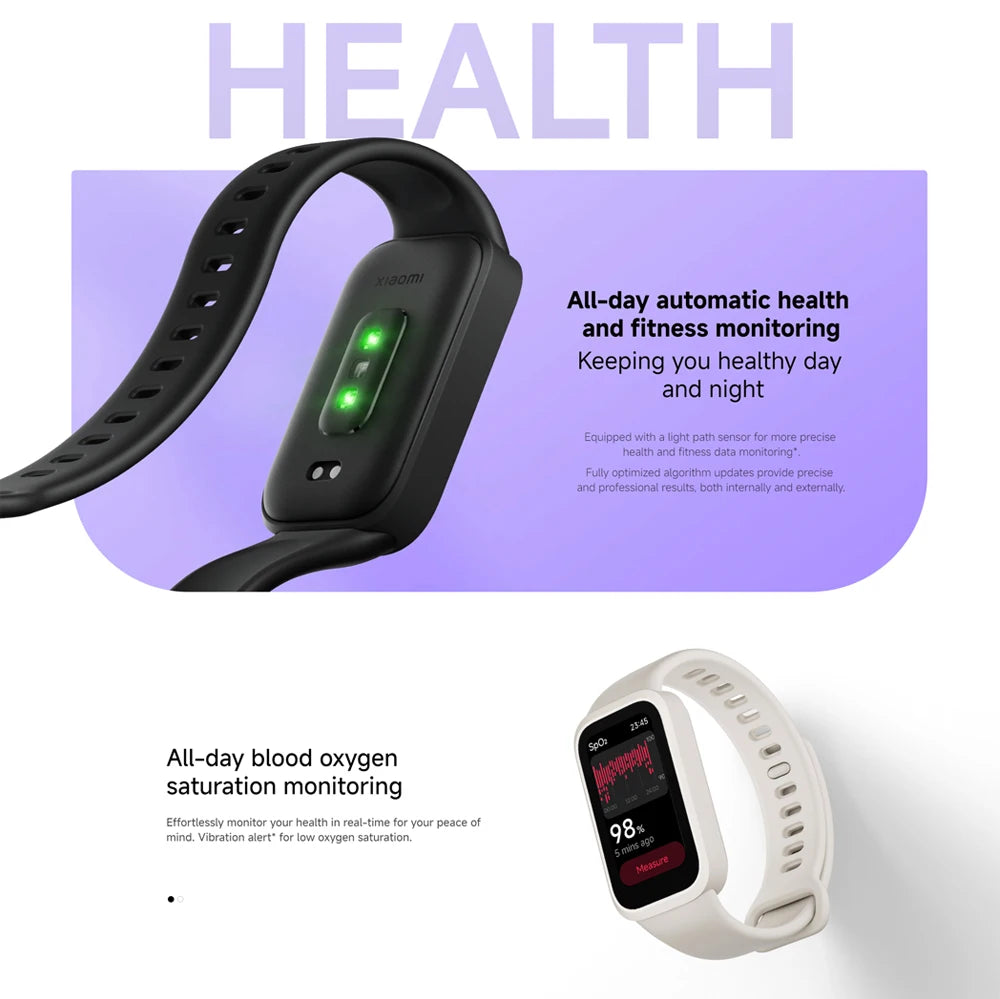 Smart Band 9 Active - 1.47" TFT Display with 18-Day Battery & 50 Fitness Modes