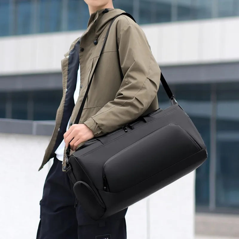 Sports Gym Bag - Large Capacity Duffel with Shoe Storage & Multi-Compartments