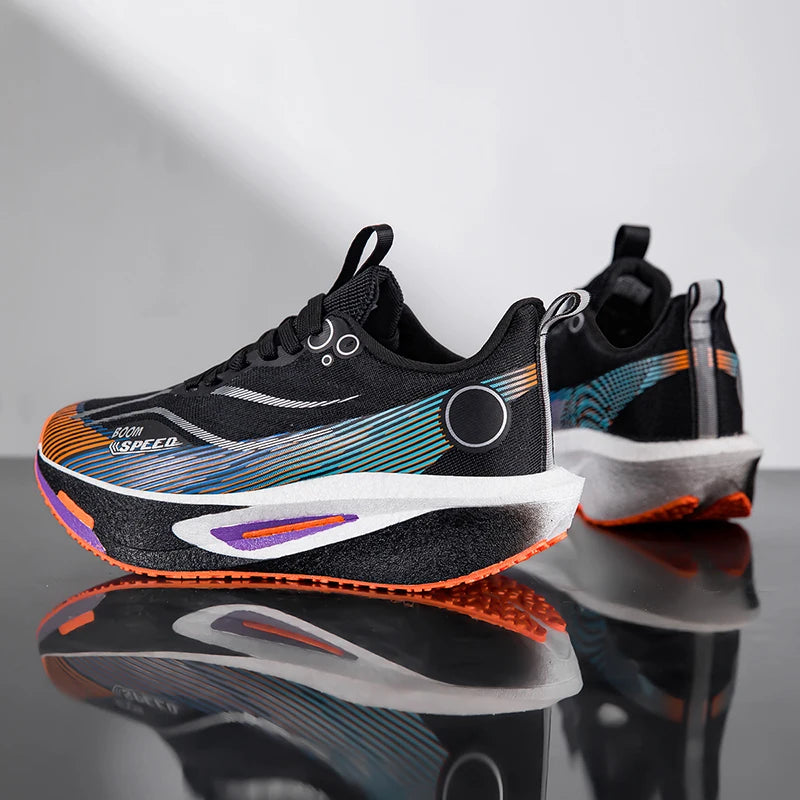Carbon Board Athletic Running Shoes - Professional Marathon Lightweight Cushioning Sneakers