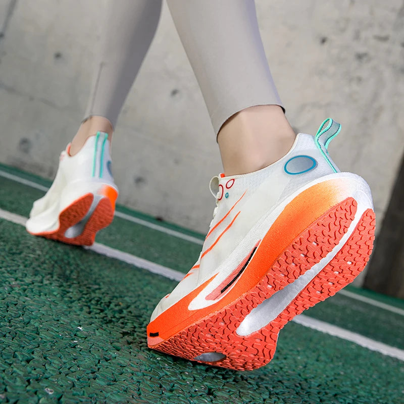 Carbon Board Athletic Running Shoes - Professional Marathon Lightweight Cushioning Sneakers
