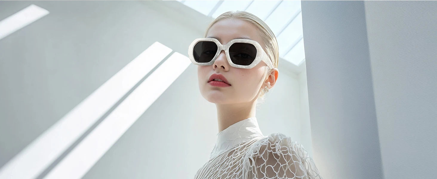 ZENOTTIC Retro Designer Hexagon Sunglasses