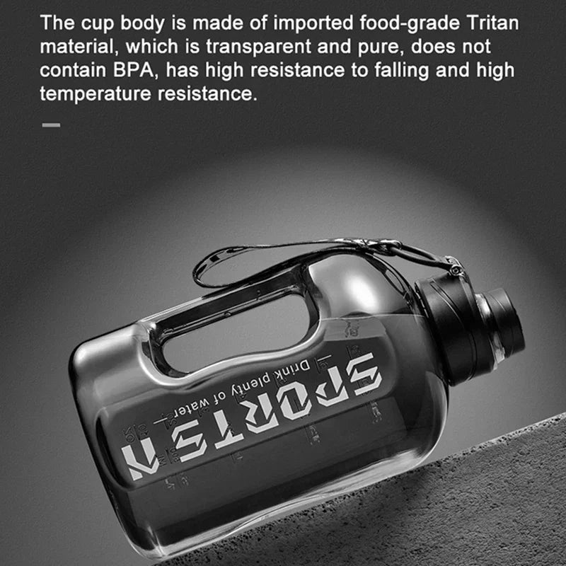 Large Capacity Water Bottle - 1.7L/2.7L BPA-Free Sports Bottle for Gym & Outdoor Activities