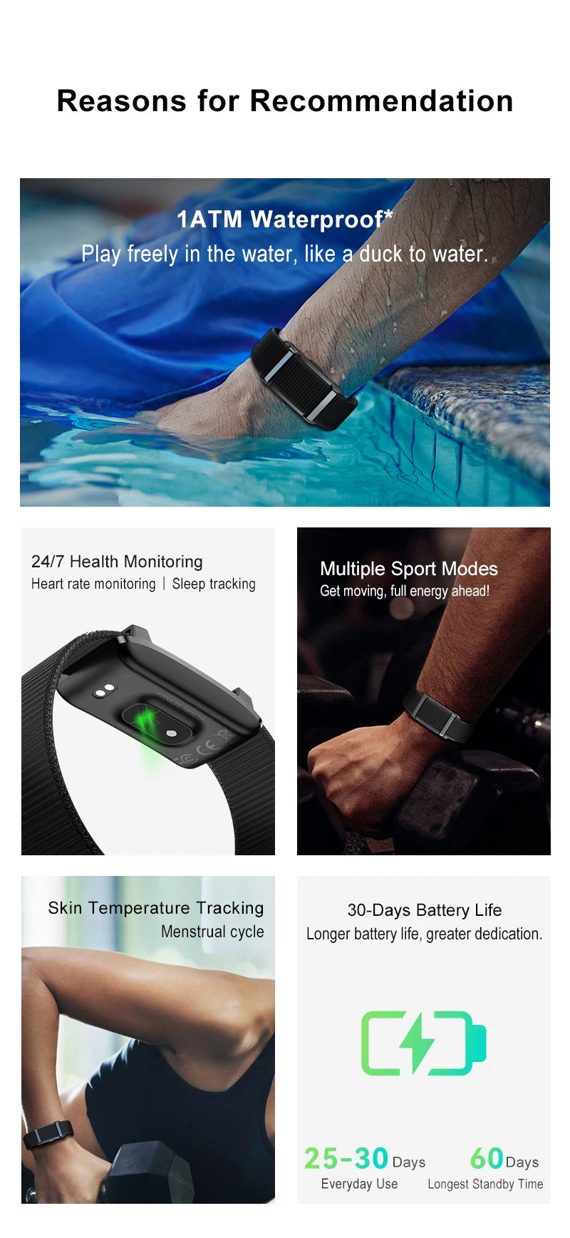 Smart Heart Monitoring Sports Bracelet