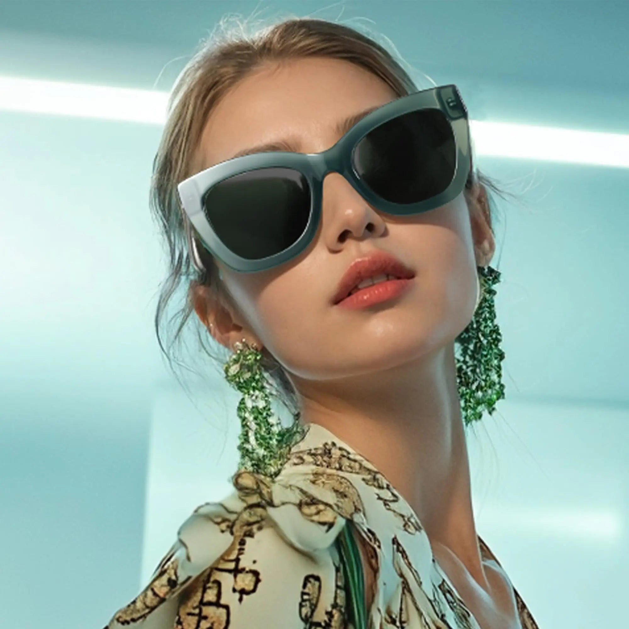 ZENOTTIC Trendy Polarized Retro Cat eye Sunglasses