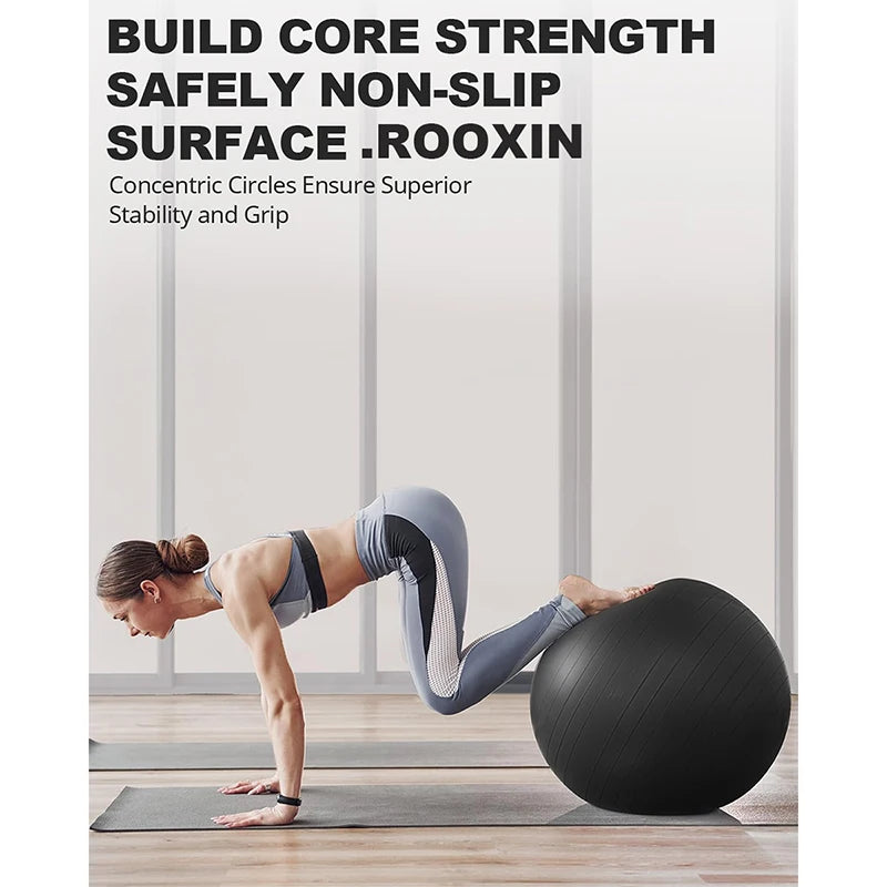 Yoga Balance Ball - Anti-Burst Pilates Exercise Ball 55/65/75/85cm for Core Strength