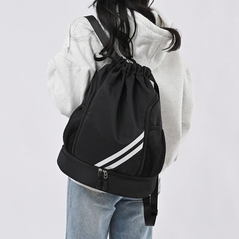 Waterproof Sports Backpack - Drawstring Gym Bag for Basketball, Soccer & Training