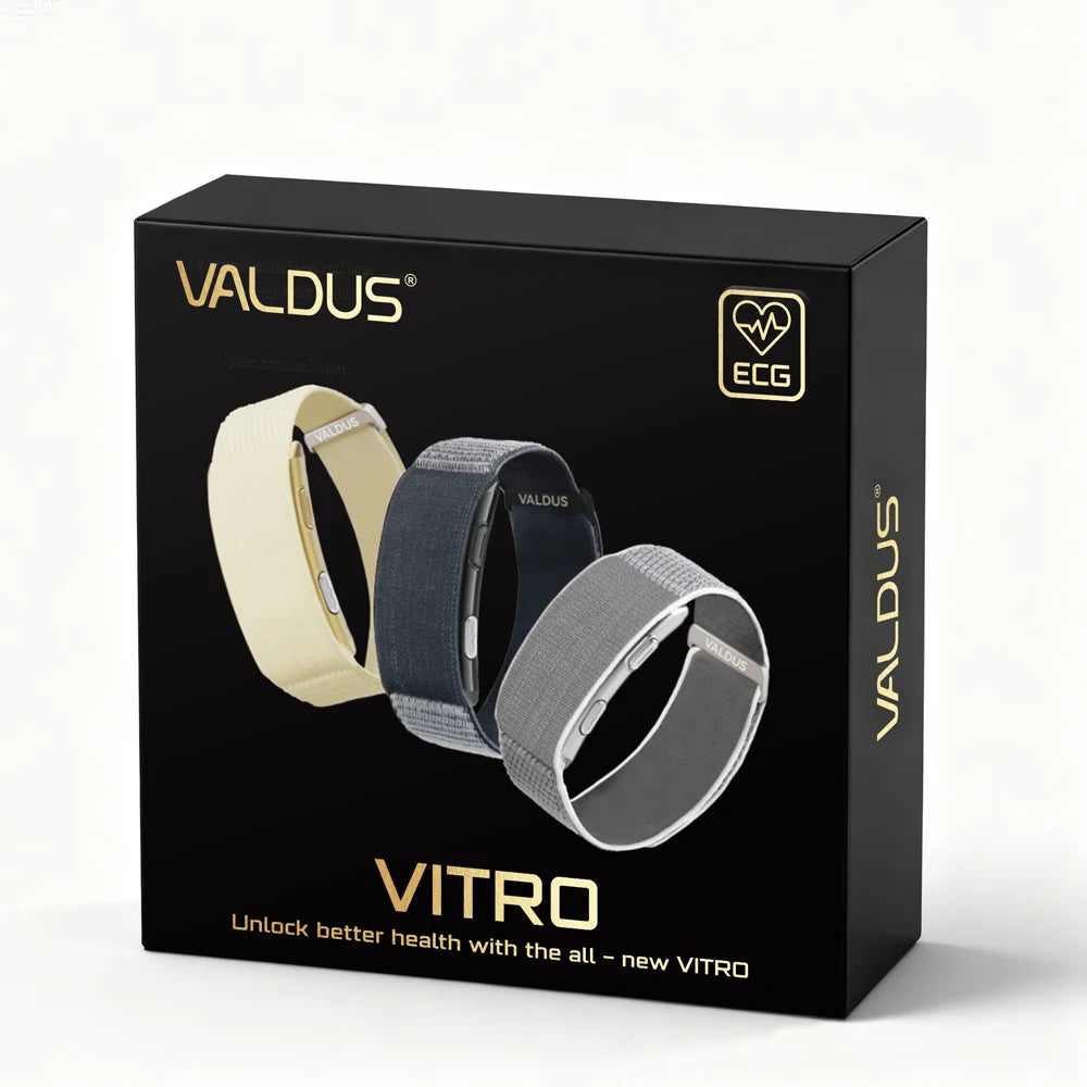 VALDUS VITRO ECG Smart Bracelet - No Screen Health Monitor with 30-Day Battery Life