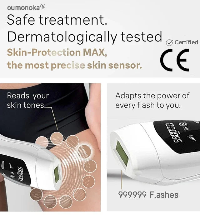 IPL Hair Removal Device - 999,999 Flashes Permanent Hair Removal Full Body Treatment