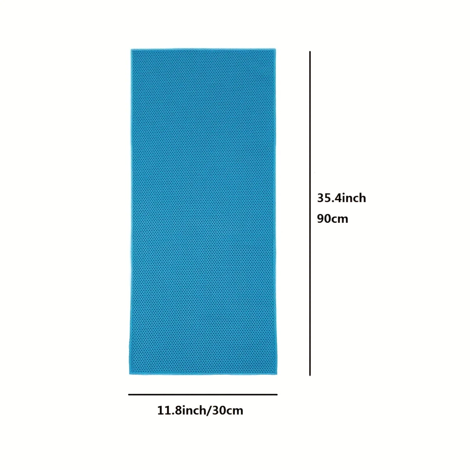 4-pack cooling towels Cedar & Moore blue microfiber, 35.4x11.8 inches