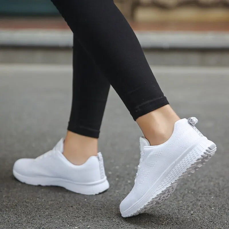 Women's Breathable Mesh Walking Shoes - Lightweight Slip-On Athletic Sneakers