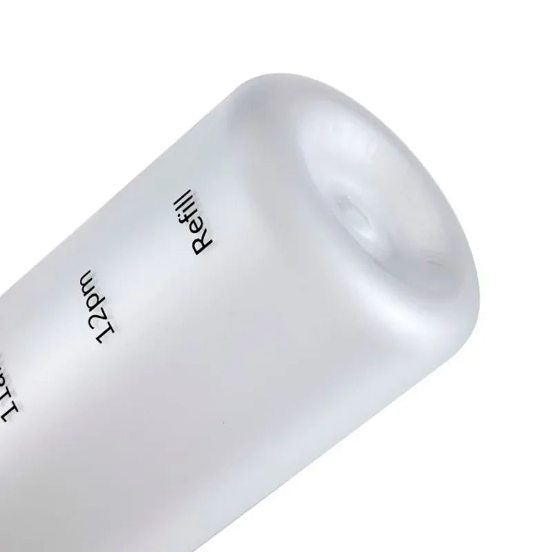 1 Liter Motivational Water Bottle with Time Markers - Sports Hydration Tracker