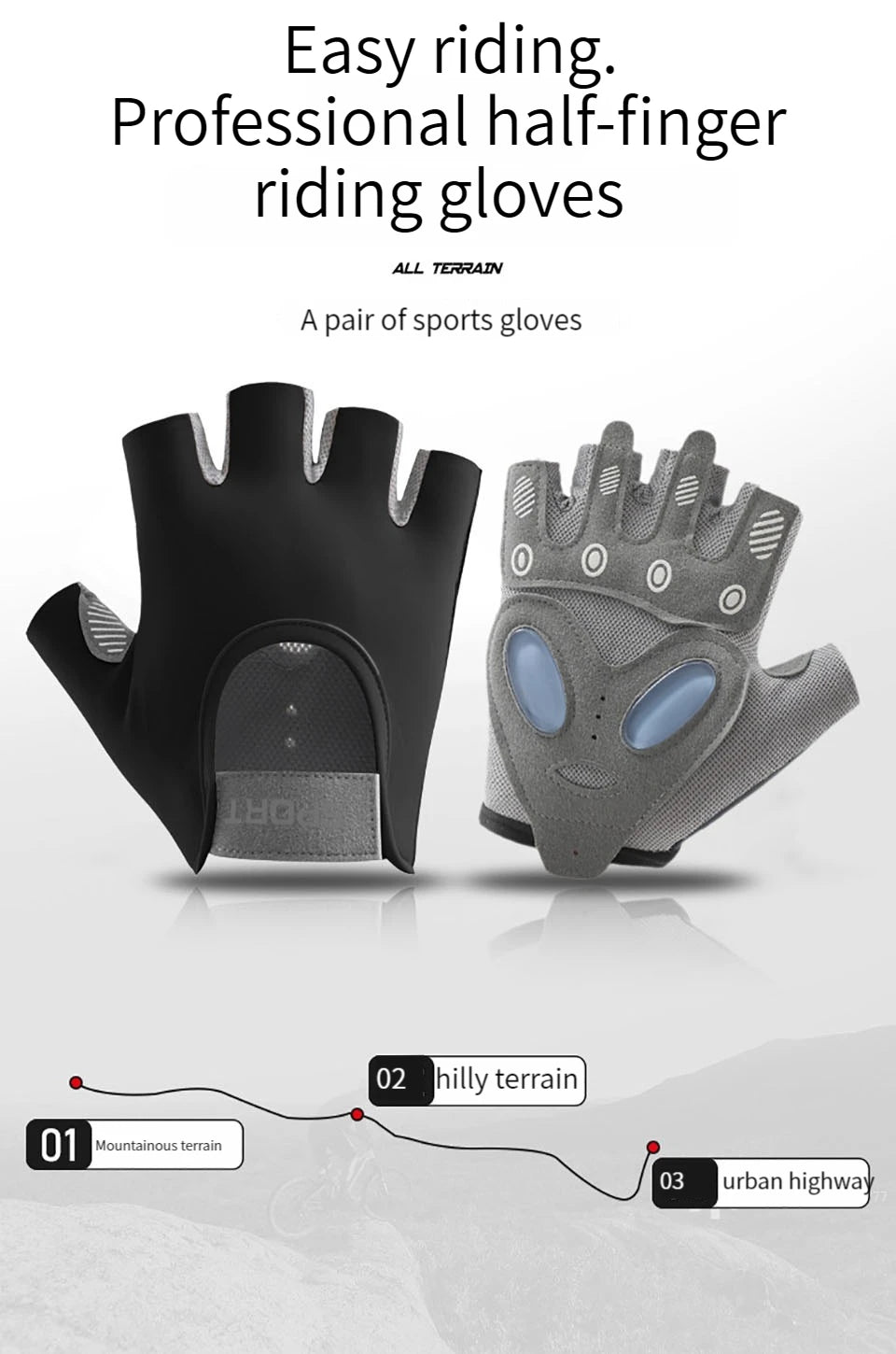 Gym Body Building Training Bike Fitness Gloves - Weight Lifting Gloves