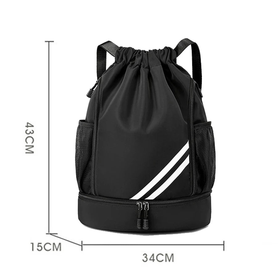 Waterproof Sports Backpack - Drawstring Gym Bag for Basketball, Soccer & Training