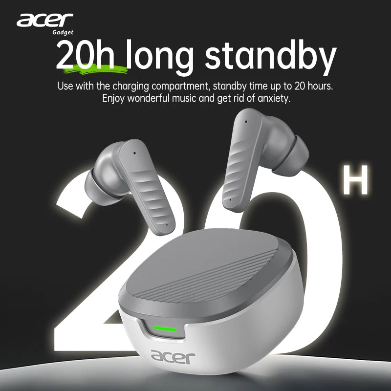 Acer Sport Wireless Earbuds - Bluetooth TWS with Active Noise Cancelling
