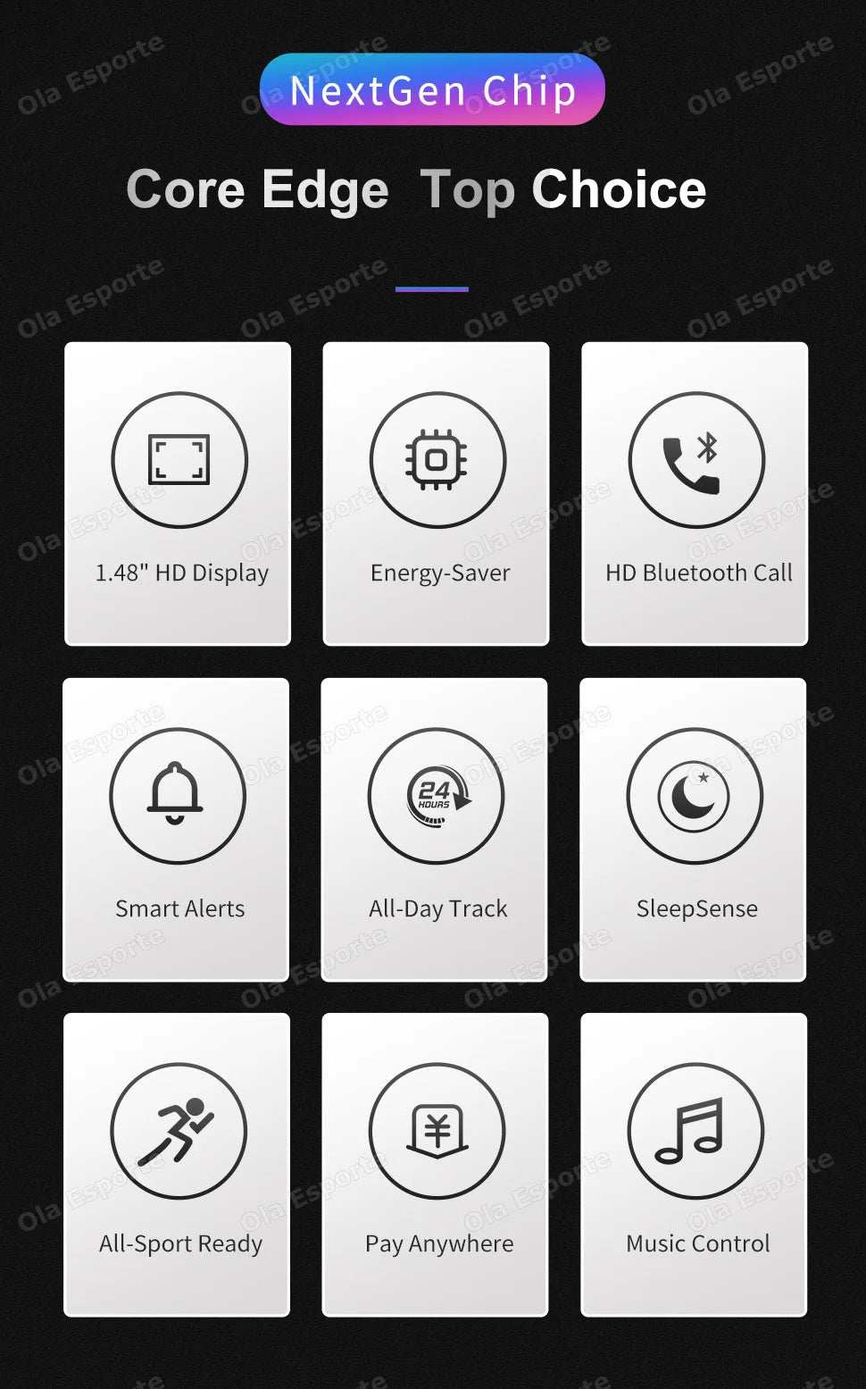 Ola Esporte Smart Watch - 1.5" HD Round Display with Bluetooth Calling & GPS Tracking
