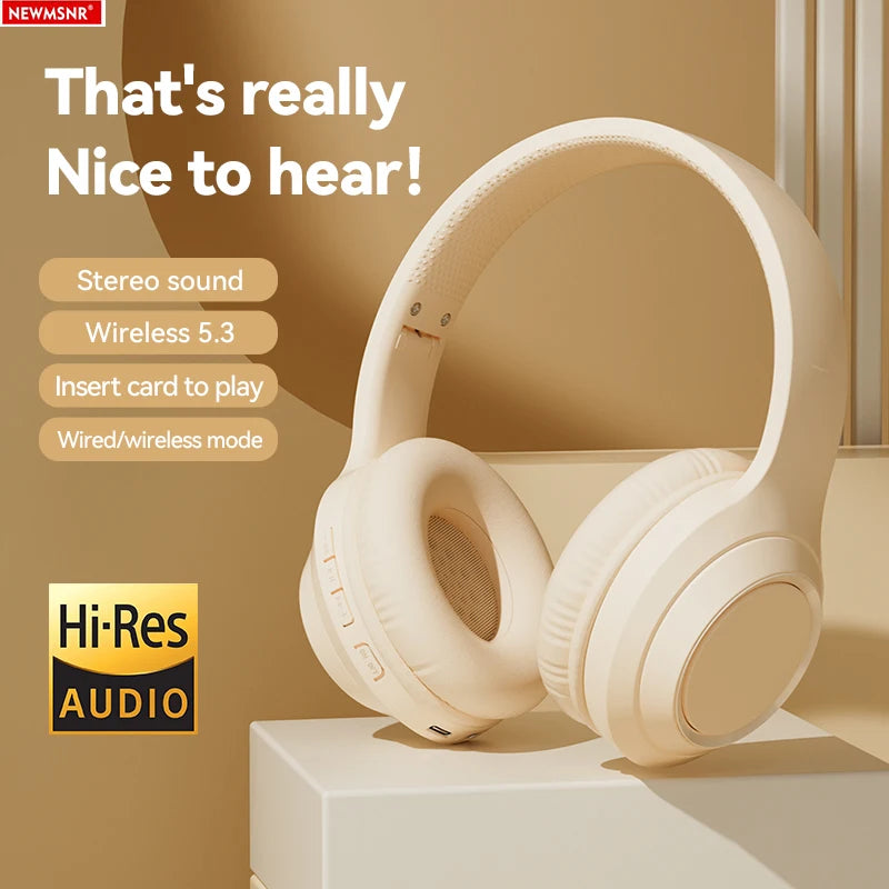White over-ear wireless Bluetooth headphones with padded earcups and headband.