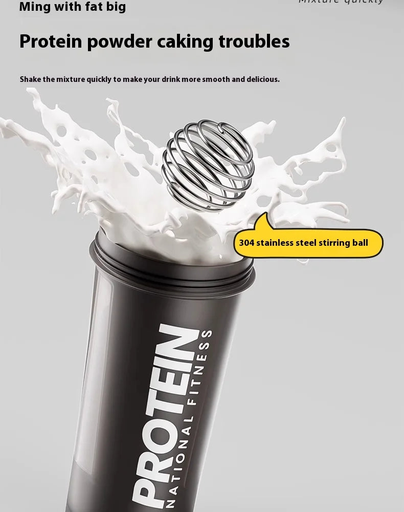 Protein Shaker Bottle - Leak-Proof Gym Fitness Mixer Cup 400-600ml for Shakes & Supplements