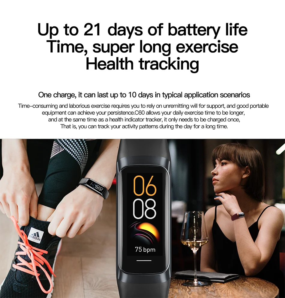 LIGE Amoled Heart Rate Blood Smartwatch Waterproof Sports Fitness Tracker