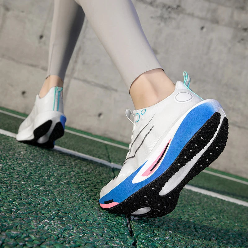 Carbon Board Athletic Running Shoes - Professional Marathon Lightweight Cushioning Sneakers