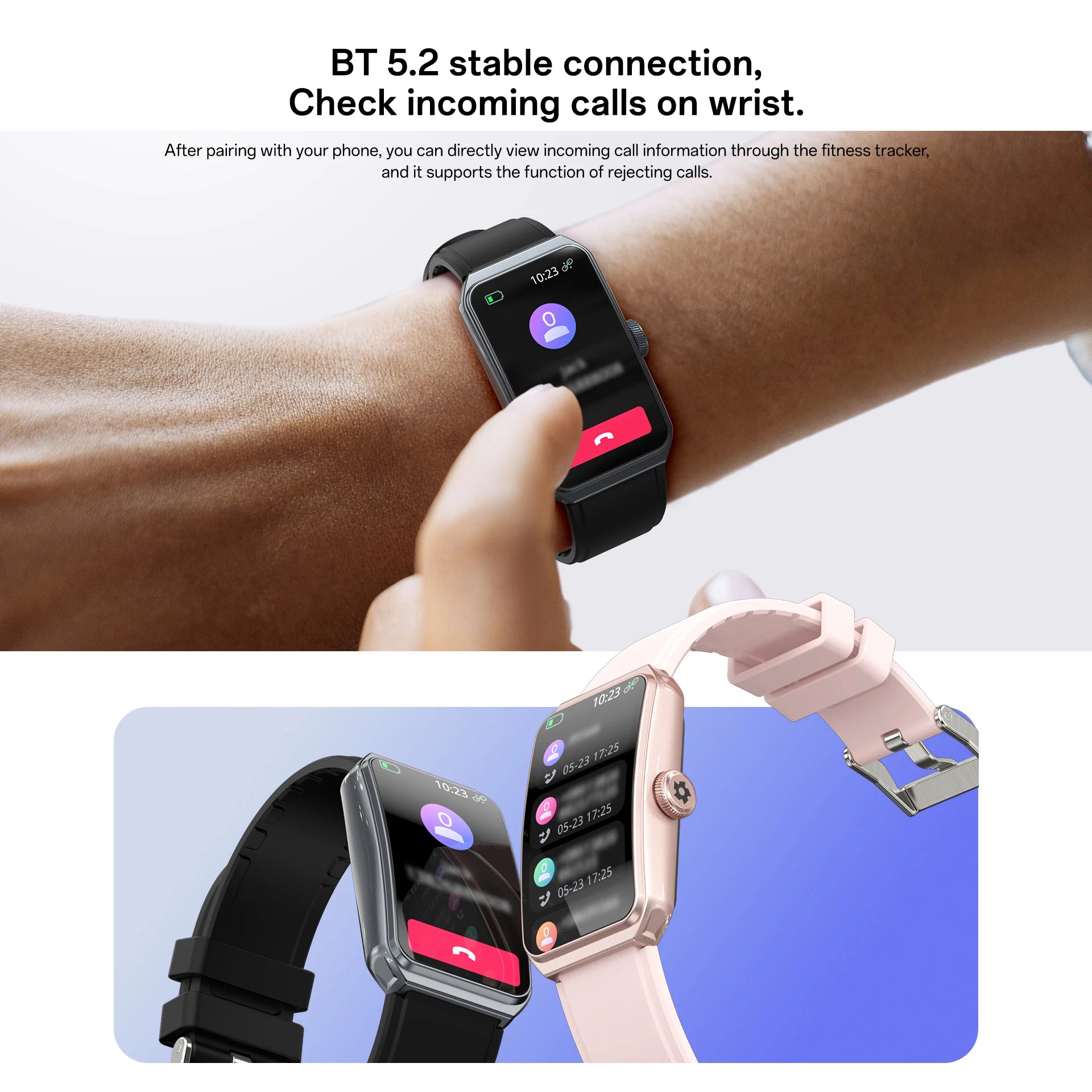 GEJIAN R11 Fashion Smart Watch - 1.47" TFT Display with Health Monitoring & IP68 Waterproof