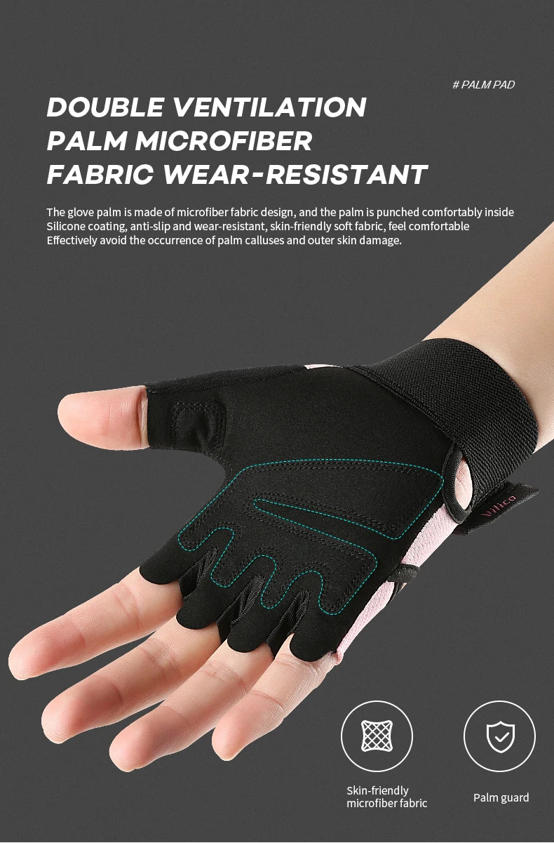 Half-Finger Sport Gloves - Breathable Anti-Slip for Gym, Cycling & Fitness