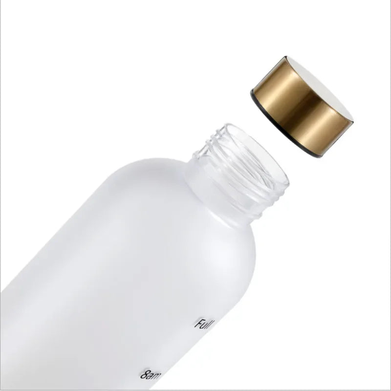 1 Liter Motivational Water Bottle with Time Markers - Sports Hydration Tracker