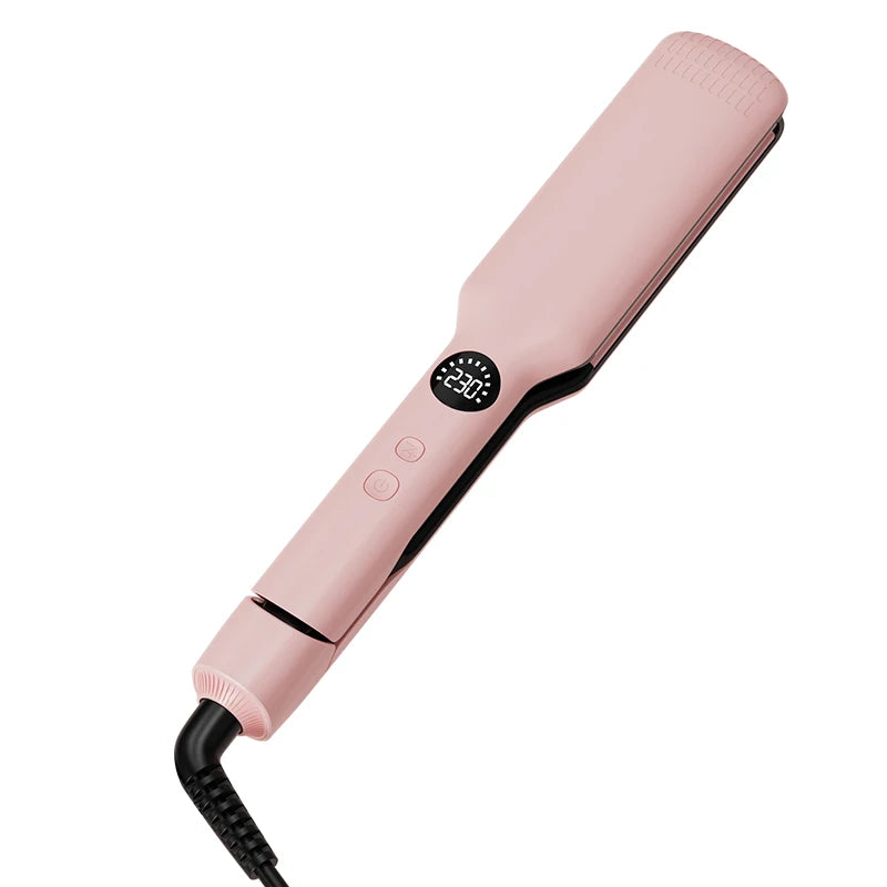 Professional Hair Straightener - Coated Wide Plates with 60W Fast Heating & PTC Technology