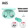 TWS A6S Wireless Bluetooth Earbuds - Active Noise Cancelling Headphones with Mic