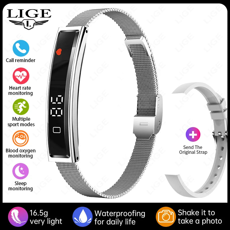 LIGE Sports Fitness Tracker Smart Bracelet Heart Rate Sleep Monitor Pedometer