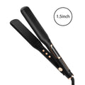 1.5-inch hair straightener with black body, gold-toned heating plates, corded