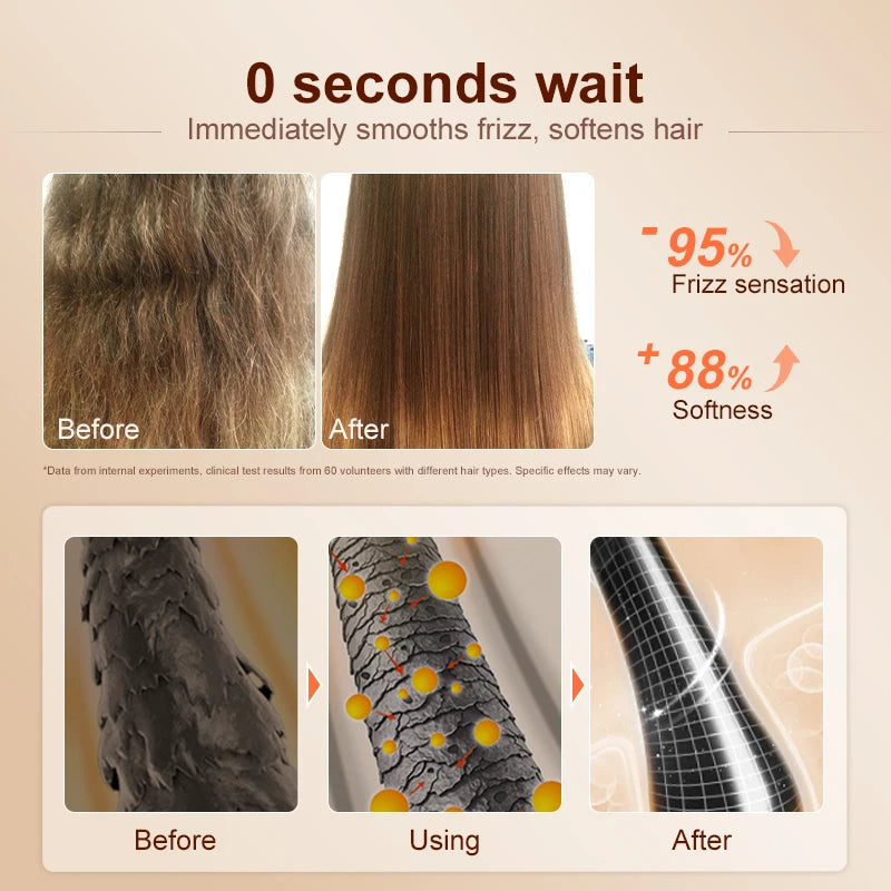 PURC Magic Instant Smooth Hair Serum - Nourishing Repair Leave-In Oil Anti-Frizz Treatment