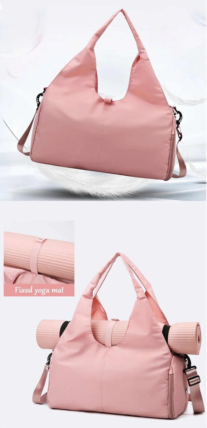 Women's Sport Gym Bag - Waterproof with Separate Shoe Compartment