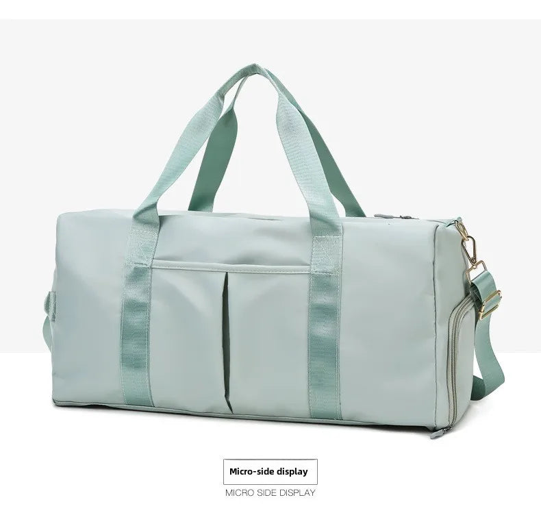 Outdoor Waterproof Nylon Sports Gym Bag with shoe Compartment