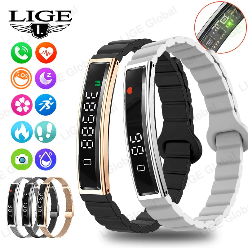 LIGE Sports Fitness Tracker Smart Bracelet Heart Rate Sleep Monitor Pedometer