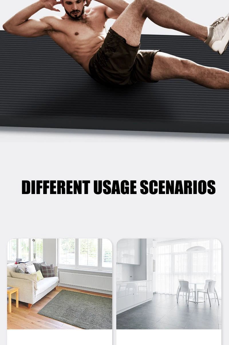 20mm Extra Thick NBR Yoga Mat - Large 185x61cm Non-Slip High-Intensity Workout Mat