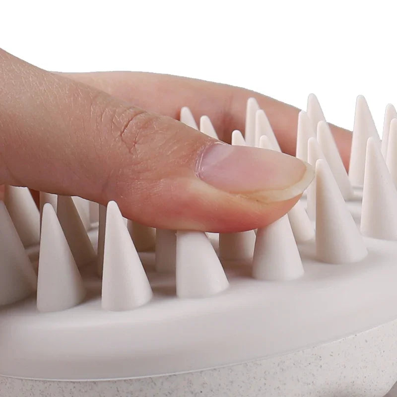 Scalp Shampoo Brush Massager - Wheat Straw Biodegradable Silicone for Hair Growth