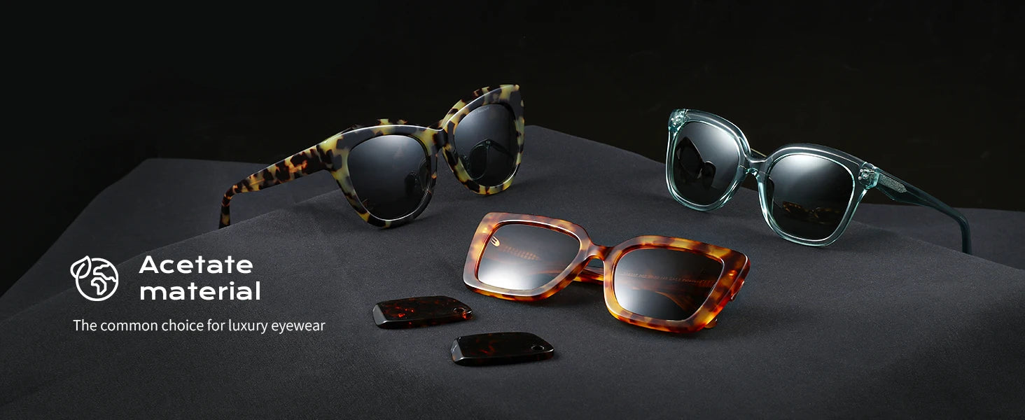 ZENOTTIC Butterfly Polarized Sunglasses - Handmade Acetate with UV400 Protection
