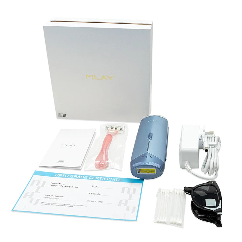 Mlay T18 Ice Cooling IPL Laser Hair Removal - Unlimited Flashes Permanent Painless Epilator for Women & Men
